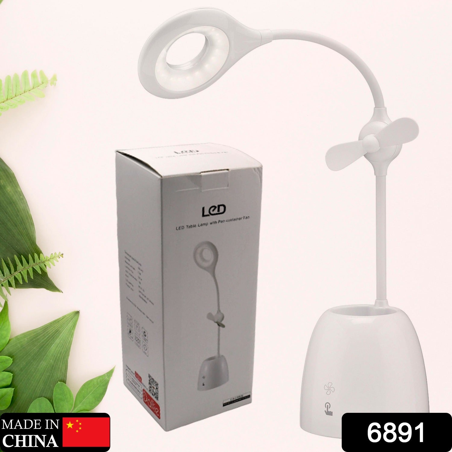 6891 Rechargeable LED, LED Desk Lamp with Pen Container Fan, Interior Lighting for Study, Children's Room, Bedroom or Office, Perfect for Emergency, Study, Reading and Home USB Cable Included 6891 Rechargeable LED, LED Desk Lamp with Pen Container Fan, Interior Lighting for Study, Children's Room, Bedroom or Office, Perfect for Emergency, Study, Reading and Home USB Cable Included